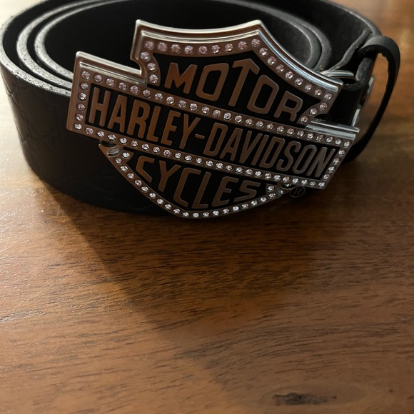 Women’s Harley-Davison Rhinestone Buckle Belt - Picture 3 of 4